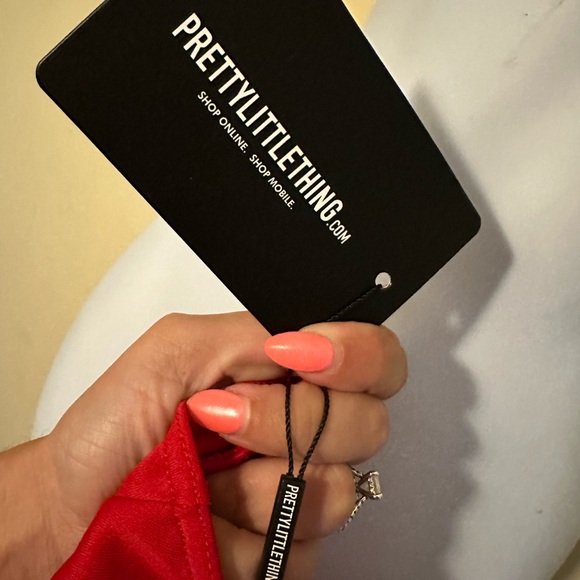 Red Mesh Bodysuit Dress - Picture 2 of 3